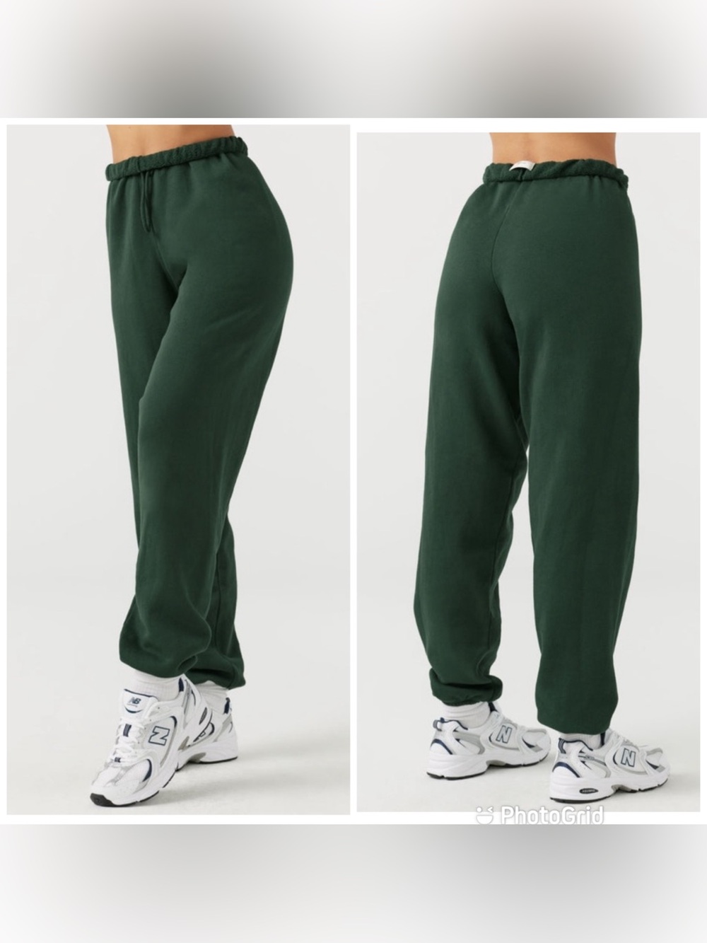 Joah Brown Oversized Joggers in Pine French Terry